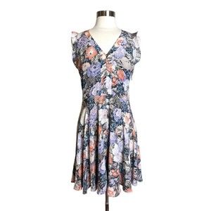 DESIGNER REBECCA TAYLOR FLORAL SILK DRESS..! Size 8